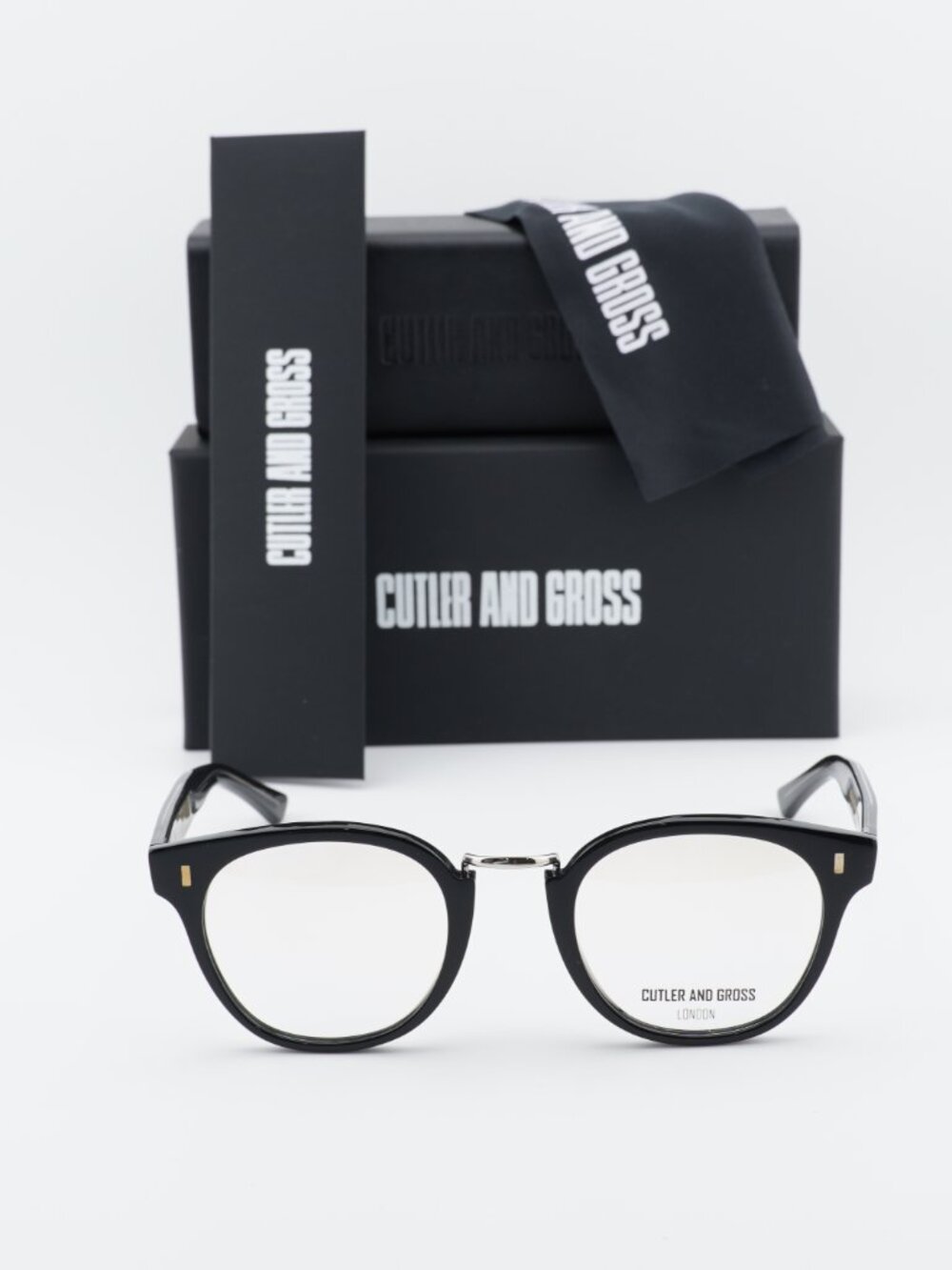 Cutler and Gross CG1336 004 Round Eyeglasses - Black 50mm - Picture 2 of 9